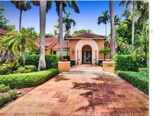 a view of a yard with plants