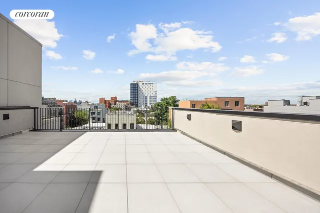 a view of terrace with city view