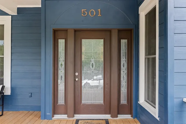 a view of front door