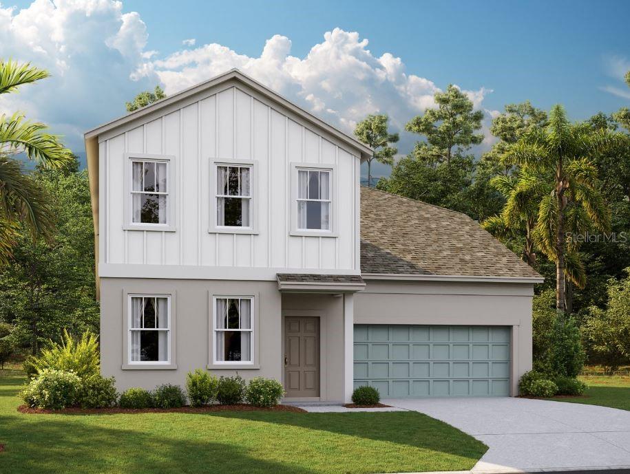 1212 Pearl Tree Road Deltona, FL 32725 - Photo 1 of 1 a front view of a house with a yard and garage