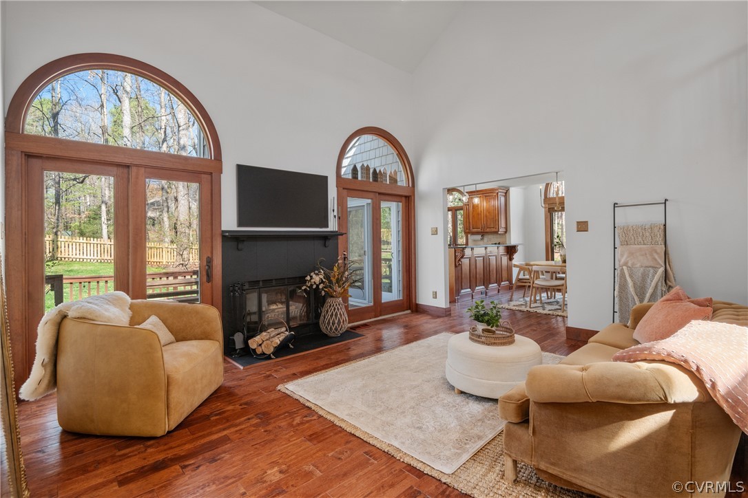 6218 Willow Glen Road Midlothian, VA 23112 - Photo 44 of 45 a living room with furniture fireplace and a large window