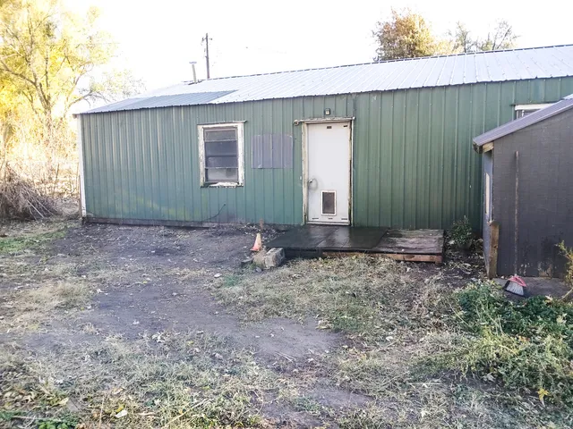 a backyard of a house