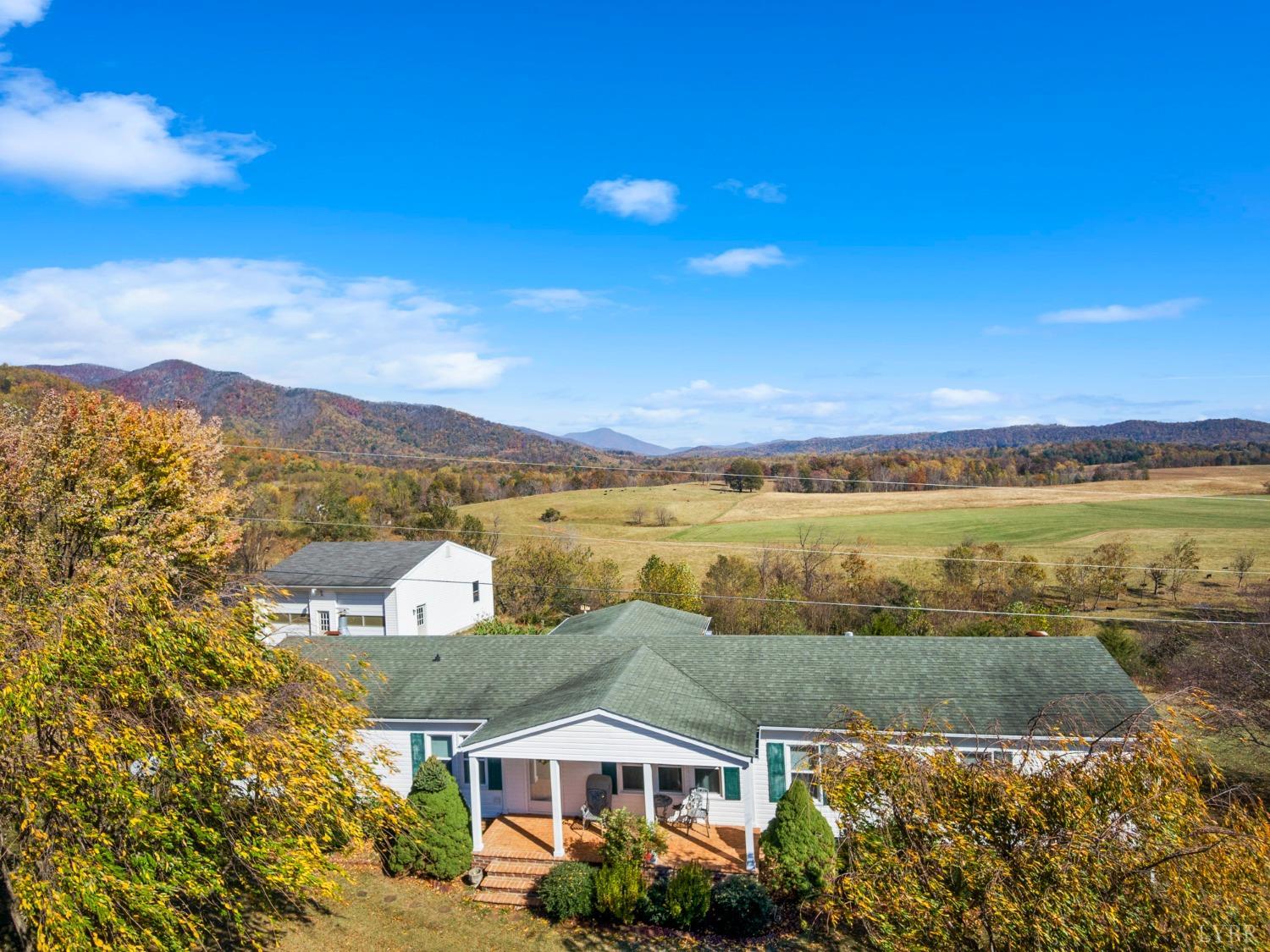 1328 Indian Creek Road Amherst, VA 24521 - Photo 45 of 51 an aerial view of residential houses with outdoor space and ocean view