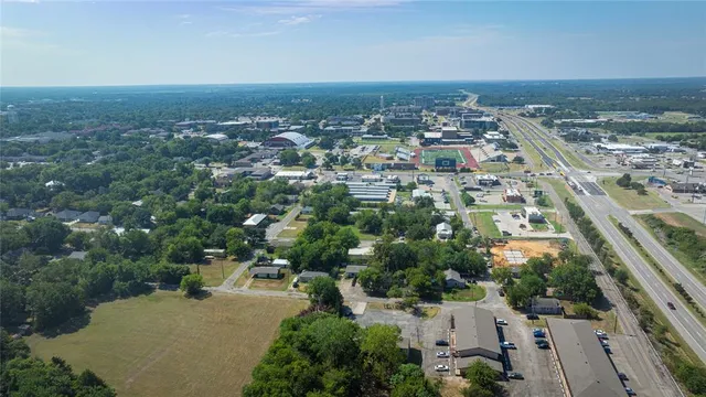 an aerial view of multiple house