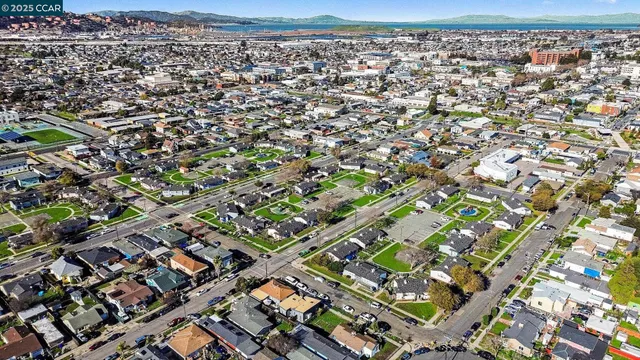 an aerial view of multiple house