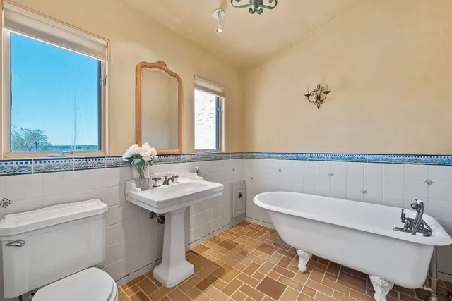 a view of backyard of house