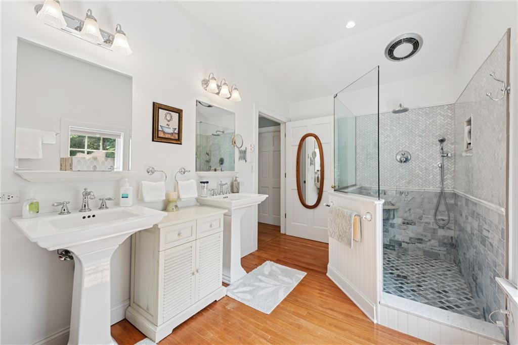 513 Austraw Road Ligonier, PA 15658 - Photo 29 of 50 a spacious bathroom with a double vanity sink mirror and shower