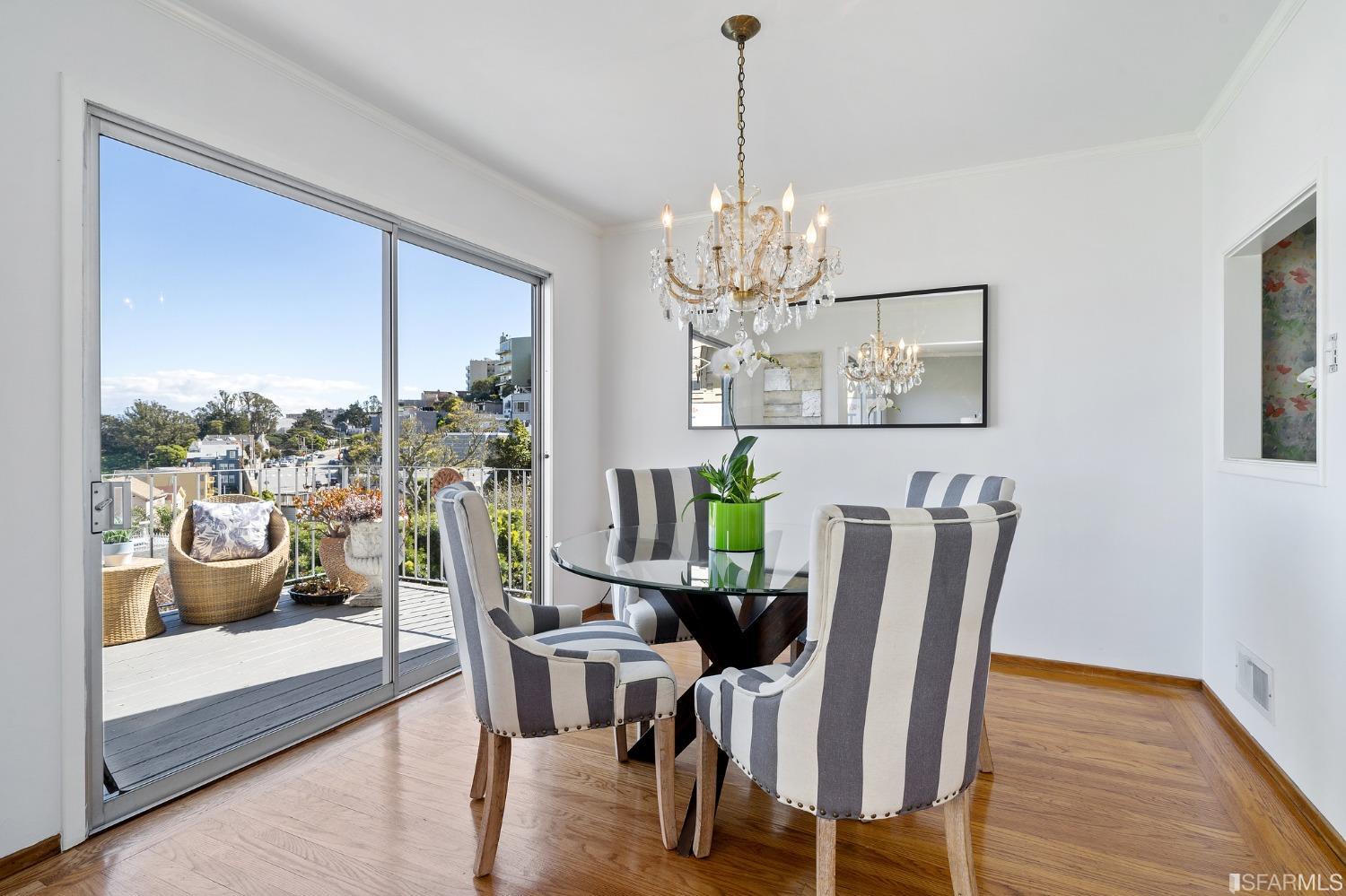 385 Corbett Avenue San Francisco, CA 94114 - Photo 15 of 72 a view of a dining room with furniture window and outside view