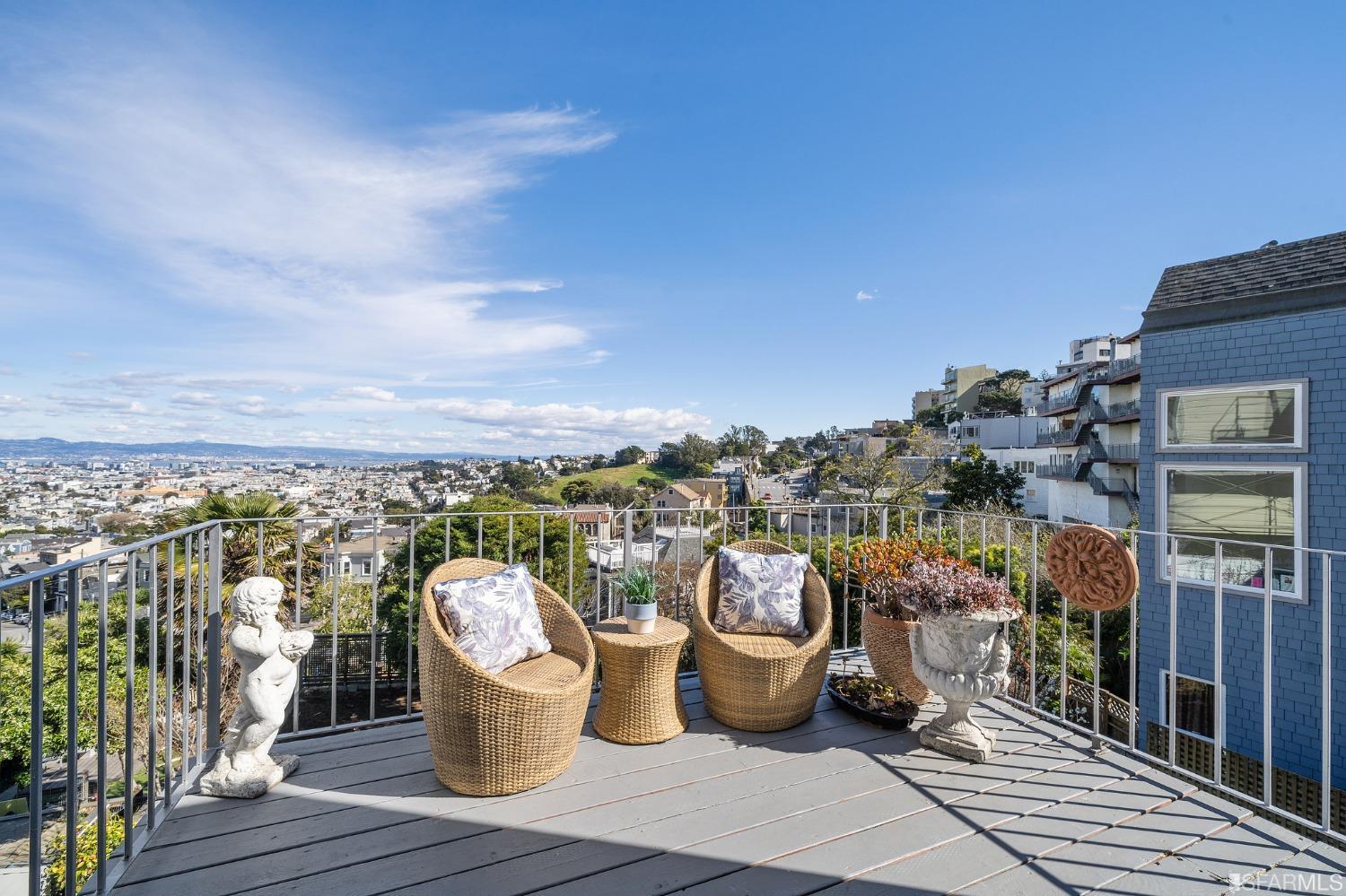 385 Corbett Avenue San Francisco, CA 94114 - Photo 19 of 72 a view of a balcony with city view