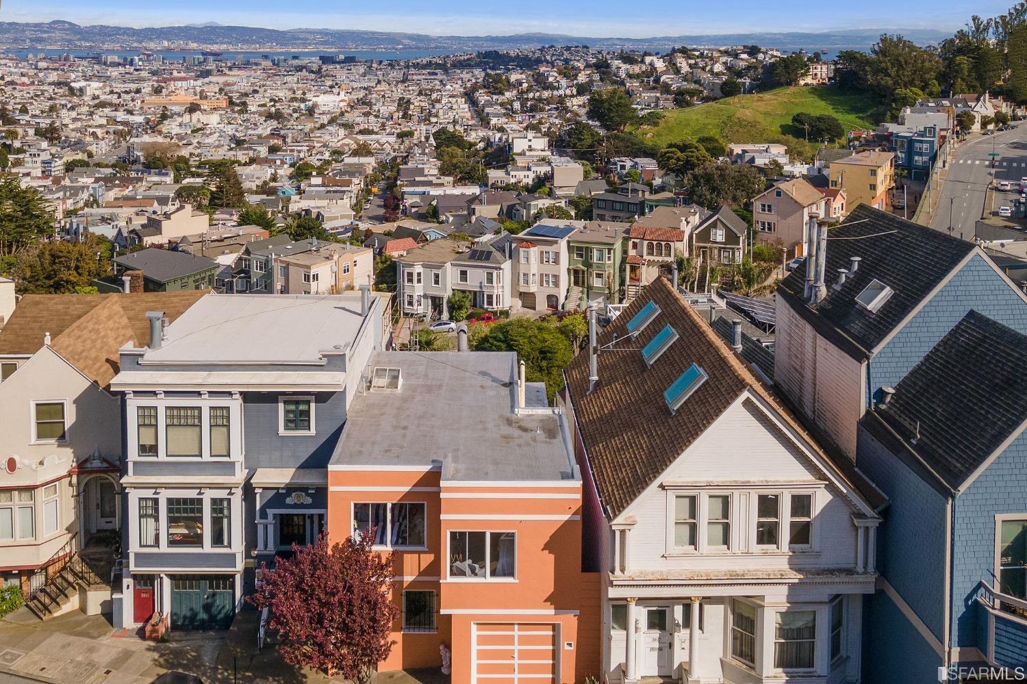 385 Corbett Avenue San Francisco, CA 94114 - Photo 4 of 72 an aerial view of multiple houses