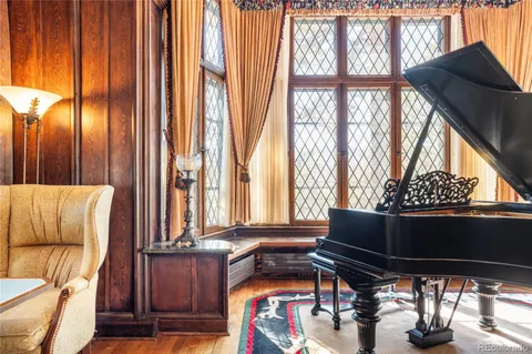 a view of a living room and dining room