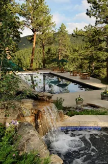 a view of a lake with a house