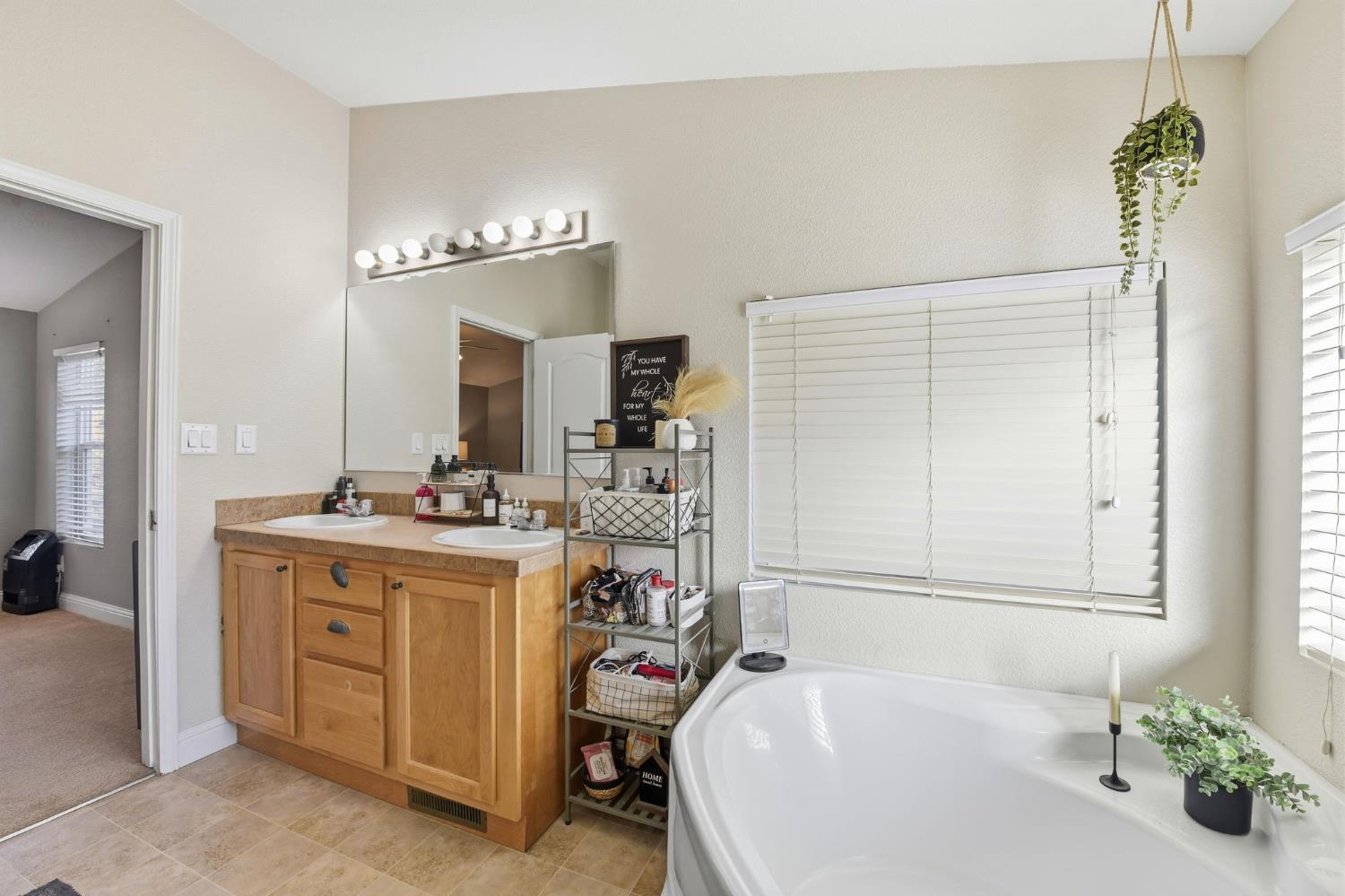 1160 Pleasant Valley Road Diamond Springs, CA 95619 - Photo 18 of 42 a en suite bathroom with a sink and a mirror