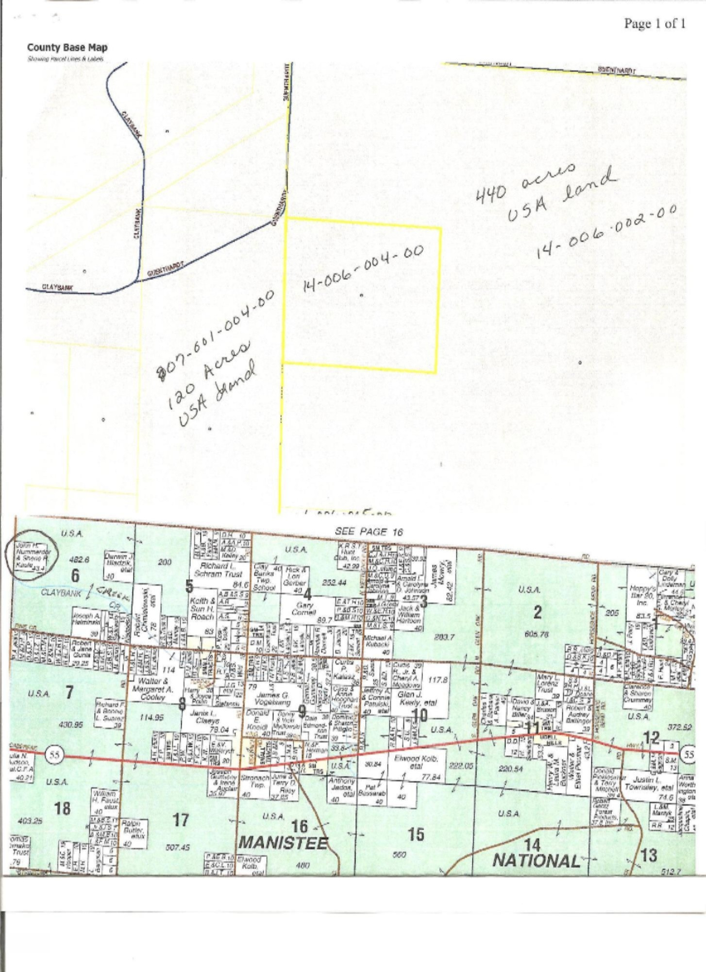 5875 Guenthardt Road Manistee, MI 49660 - Photo 23 of 28 5787 Guenthardt plat
