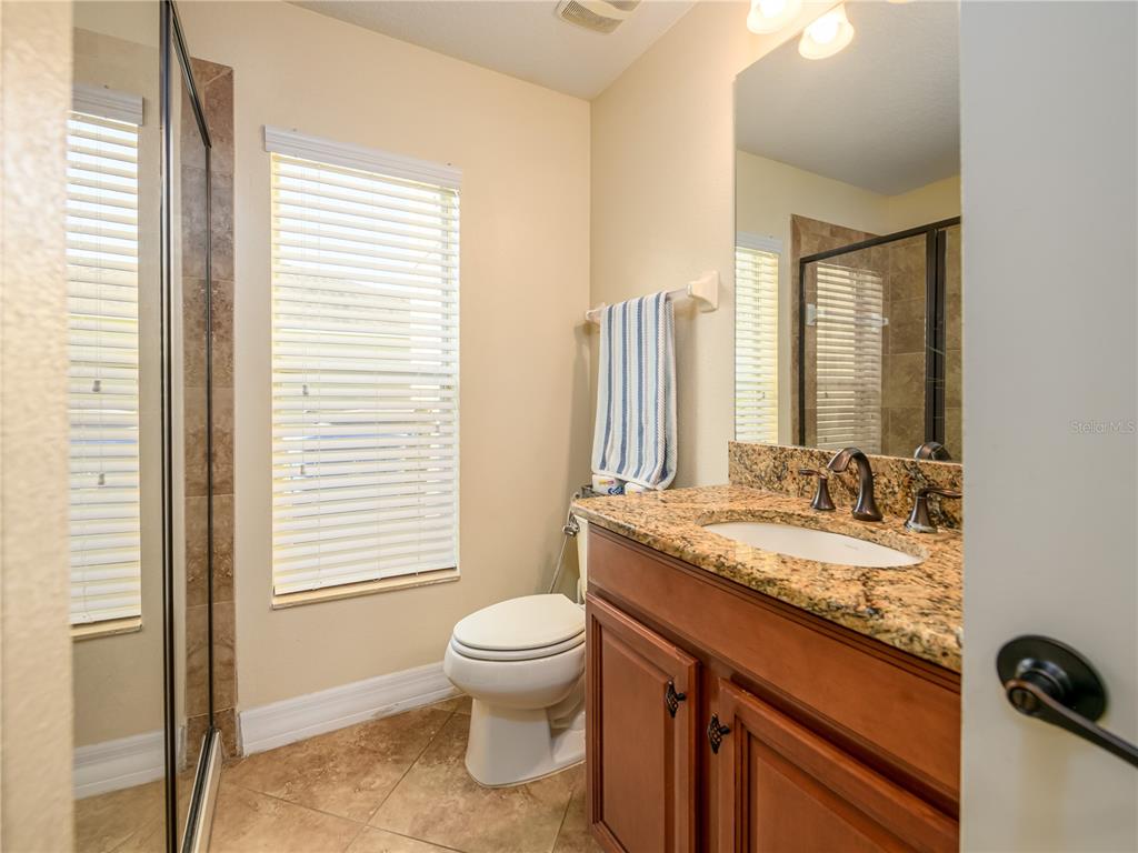 20213 Regal Fern Court Tampa, FL 33647 - Photo 34 of 65 a bathroom with a granite countertop sink toilet and mirror