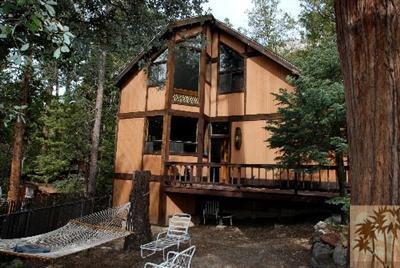 24620 Upper Rim Rock Road Idyllwild, CA 92549 - Photo 1 of 16 a view of a house with backyard and sitting area