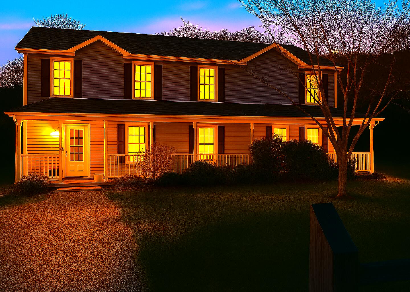82 Old Orchard Road Eastham, MA 02642 - Photo 2 of 22 a view of a brick house with many windows and a yard