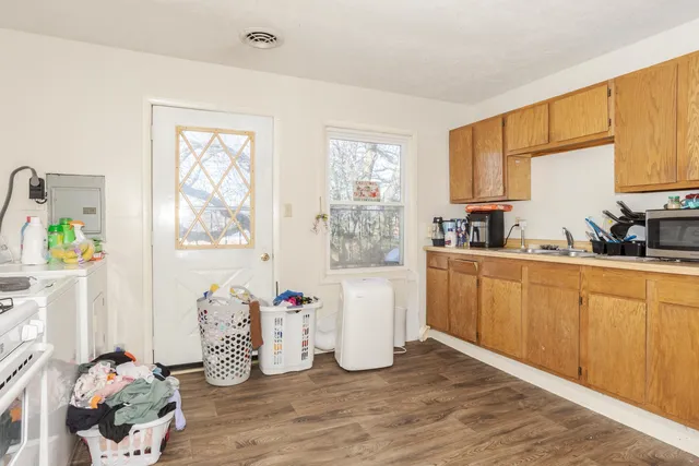 an aerial view of a city