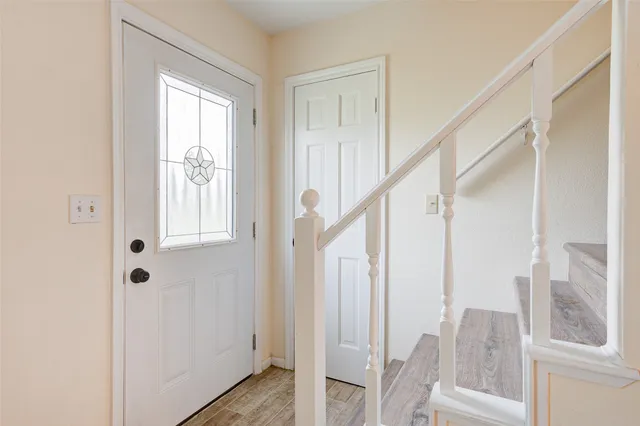 a view of front door and entryway