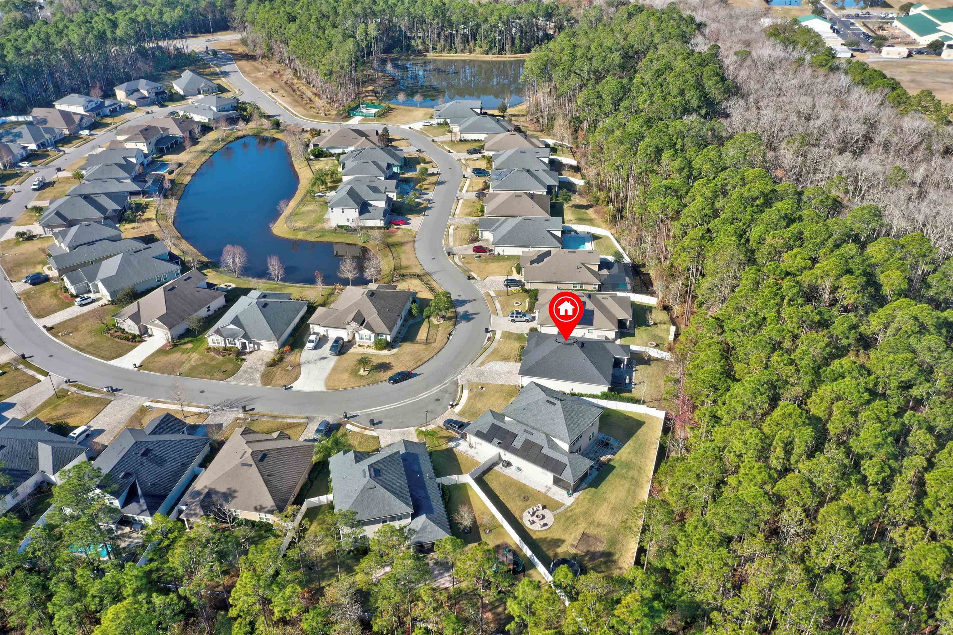 267 Downs Corner Road St. Augustine, FL 32092 - Photo 8 of 37 an aerial view of residential house with outdoor space and swimming pool