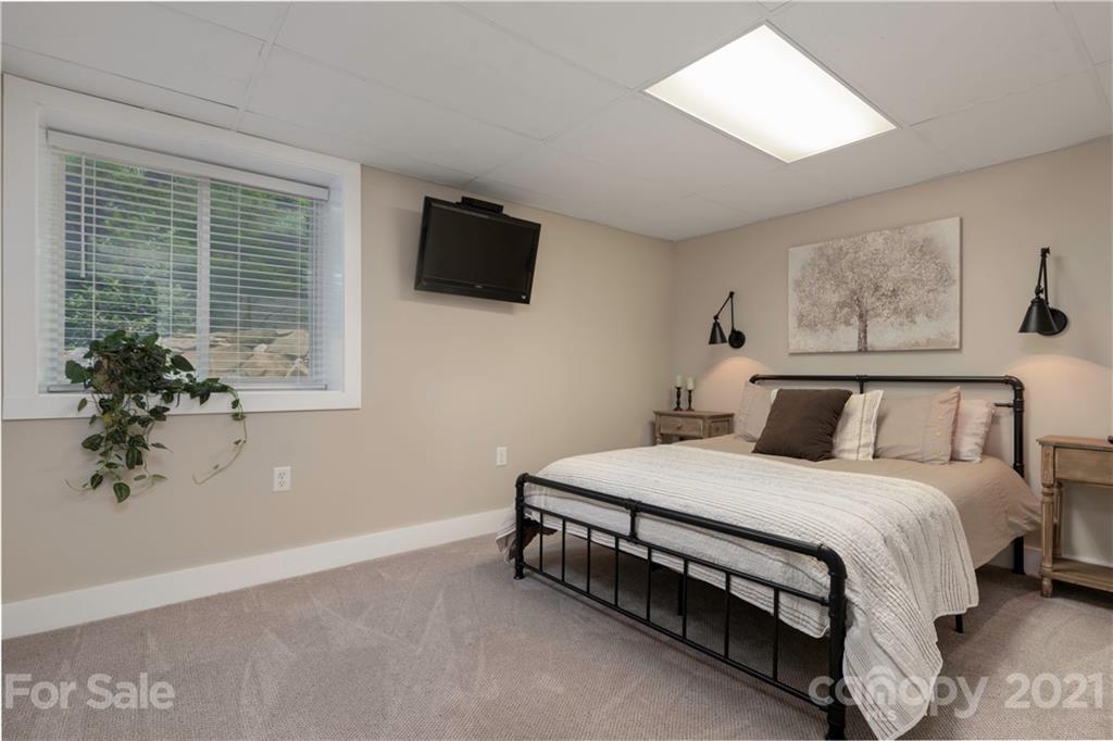 148 Lakeland Road Mooresville, NC 28117 - Photo 34 of 48 a bedroom with a bed and a potted plant