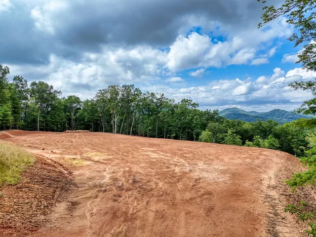 a view of a backyard of a house with a garden