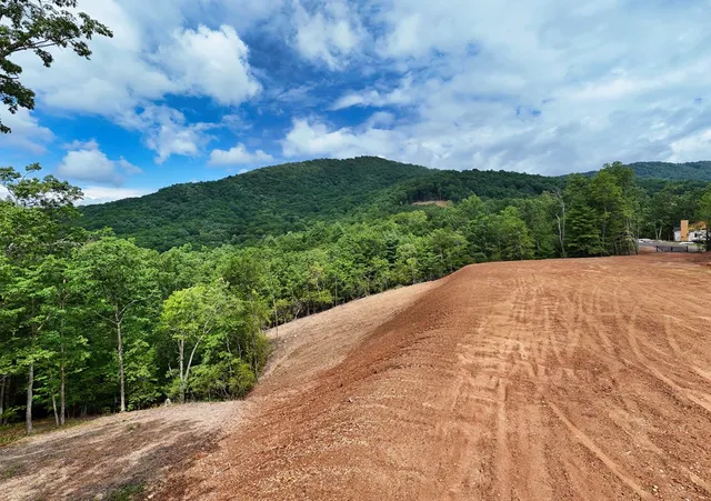 a view of a backyard of the house
