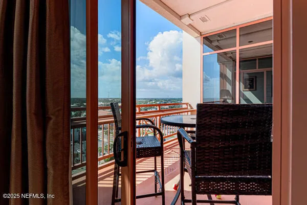 a view of balcony and patio