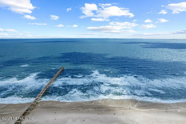 a view of an ocean beach