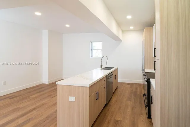 a view of a balcony with trees
