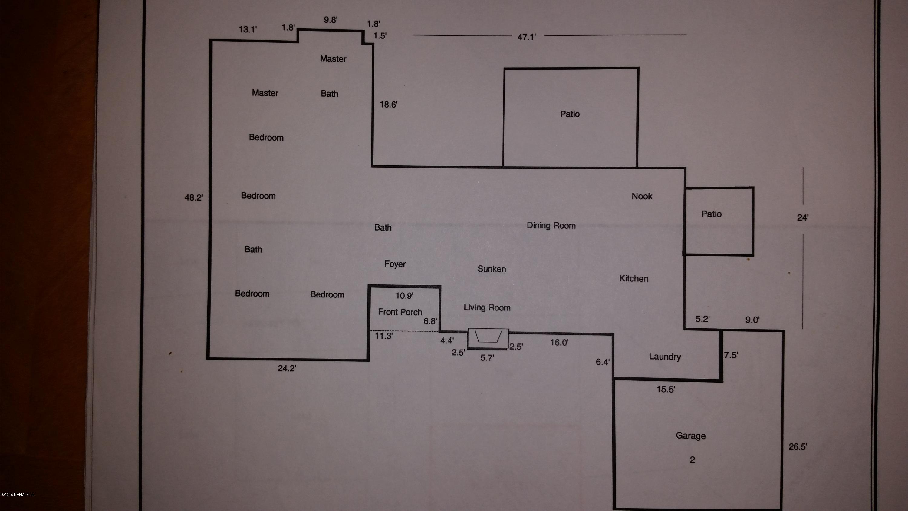 3373 Hermitage Road Jacksonville, FL 32277 - Photo 61 of 61 61 House Floor Plan
