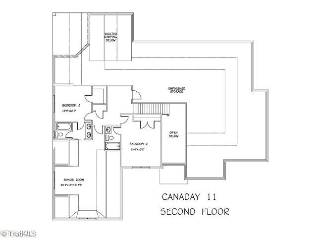 8866 Cravenwood Drive Oak Ridge, NC 27310 - Photo 3 of 3 2nd Floor Plan.