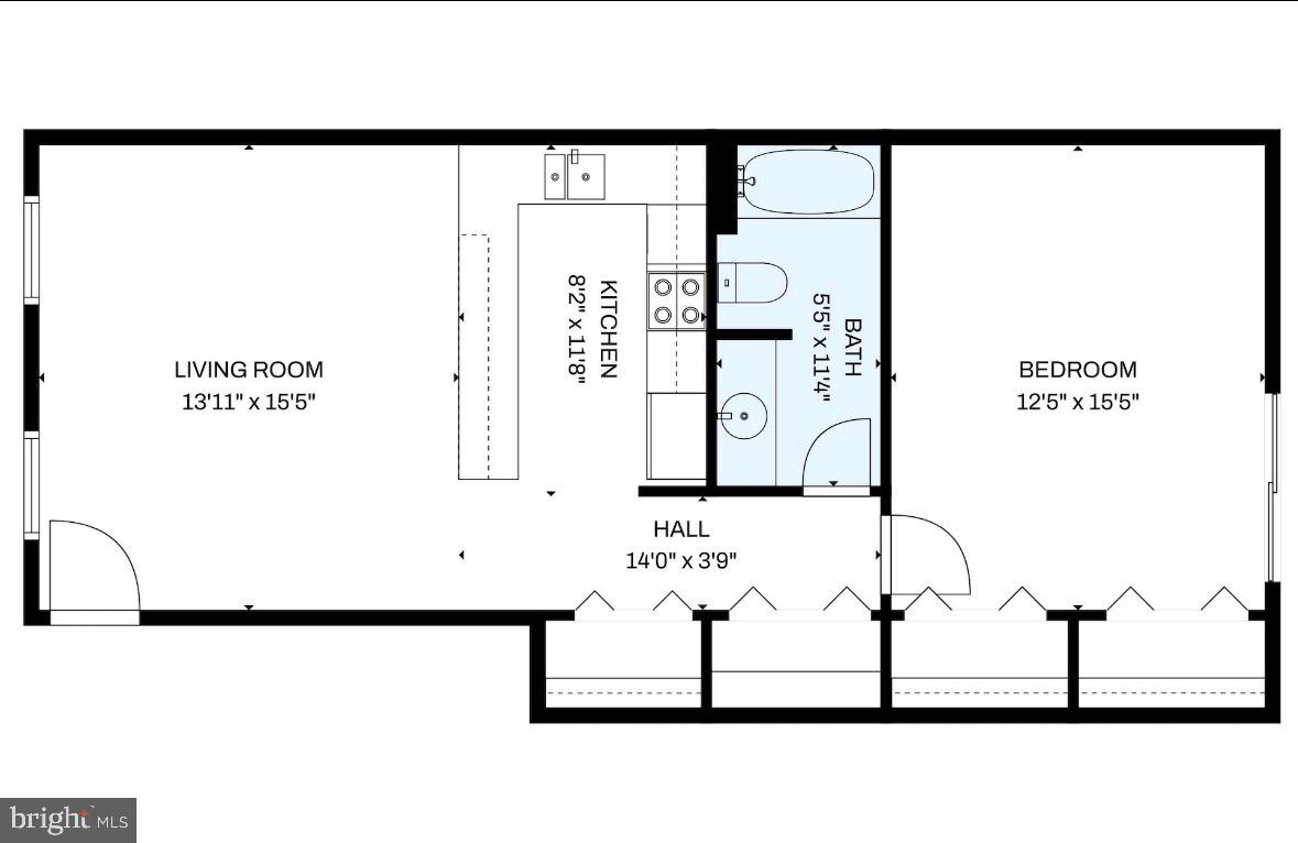 46 Buttonwood Street Mount Holly, NJ 08060 - Photo 26 of 26 Floorplan - 840 Sq Ft