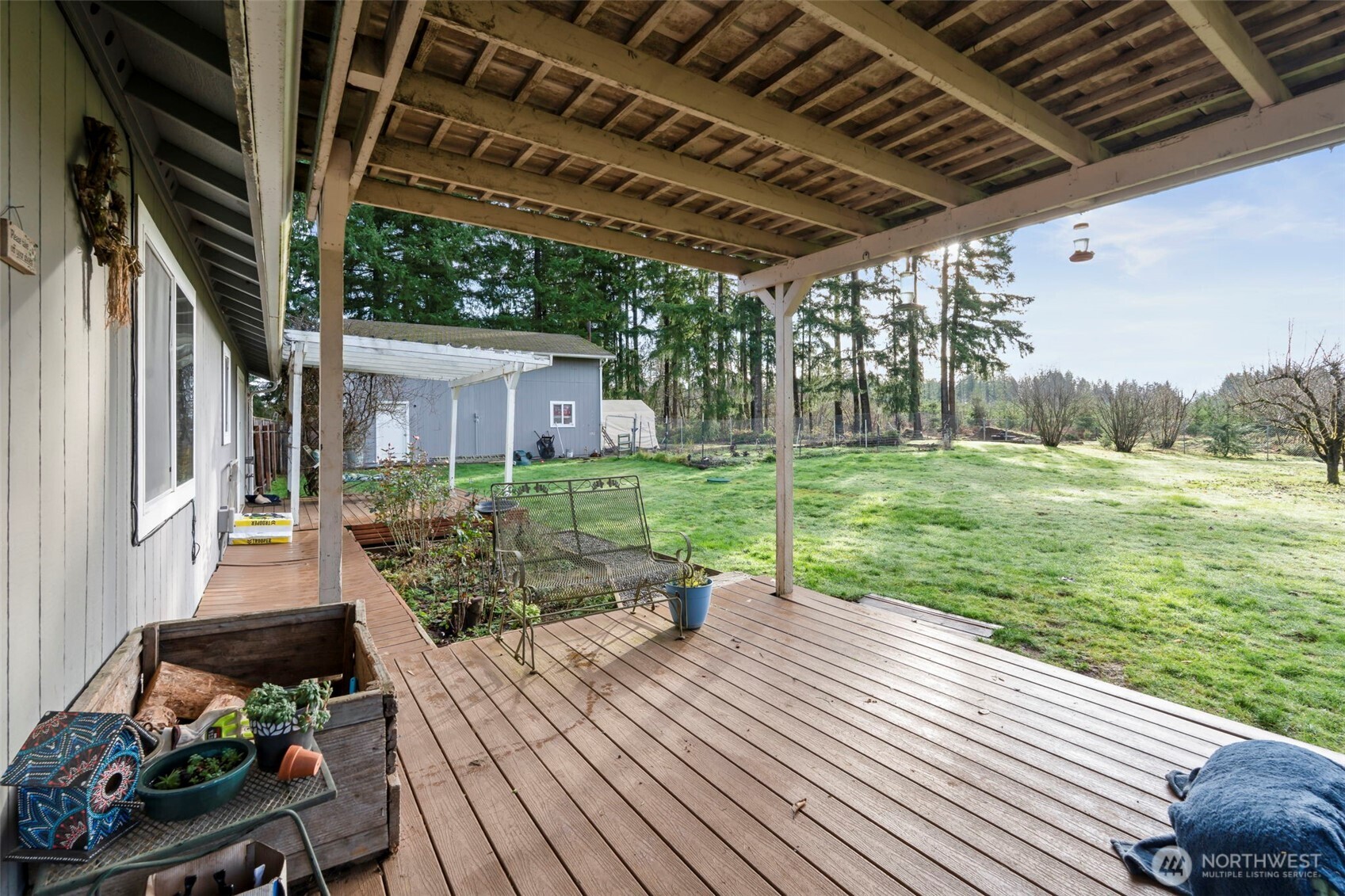 126 Bethany Lane Winlock, WA 98596 - Photo 19 of 37 a view of a backyard with garden