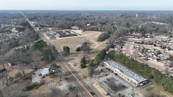 an aerial view of multiple house