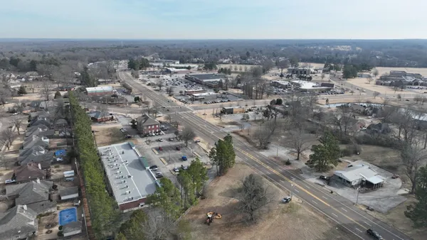 an aerial view of multiple house