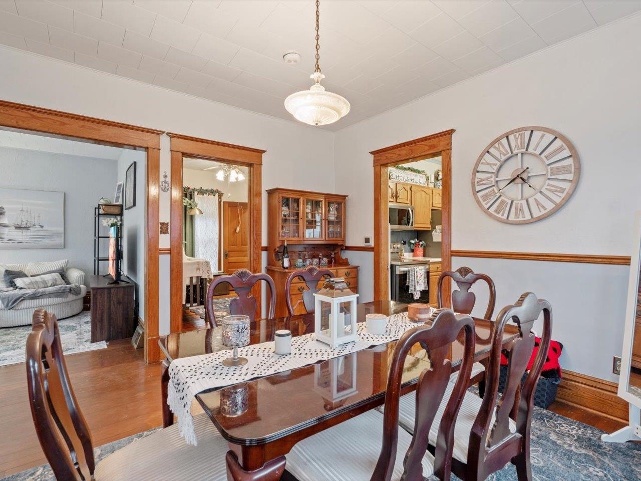 517 12th Street Dewitt, IA 52742 - Photo 14 of 40 a view of a dining room with furniture window and wooden floor
