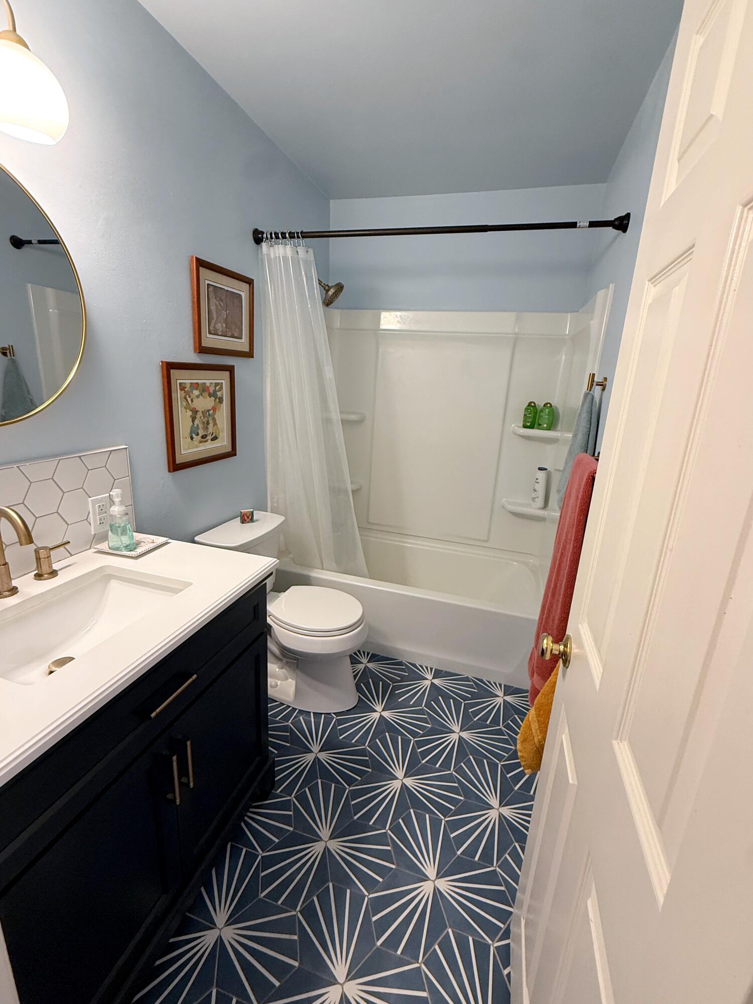 50 East Portal Street Oak View, CA 93022 - Photo 13 of 33 a bathroom with a sink and a mirror