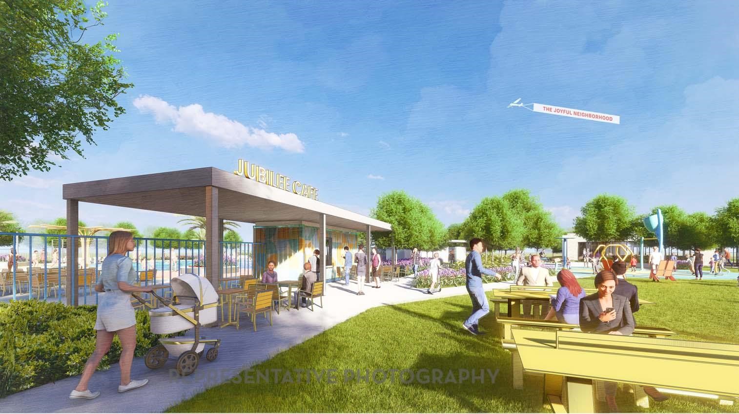 26554 Jolly Prairie Drive Hockley, TX 77447 - Photo 3 of 6 a view of a patio with table and chairs potted plants and palm tree