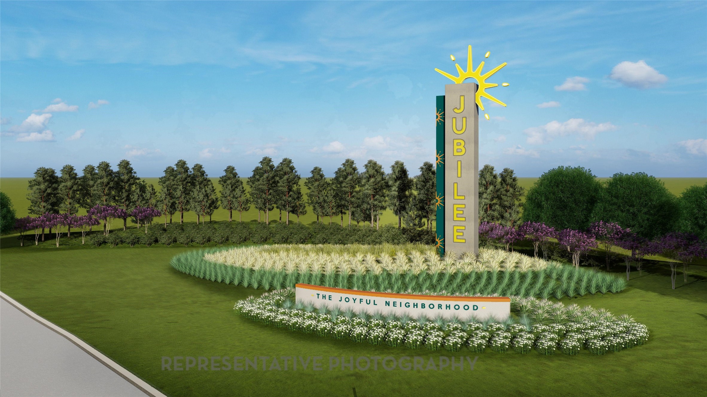 26554 Jolly Prairie Drive Hockley, TX 77447 - Photo 5 of 6 a view of a garden with a lake view