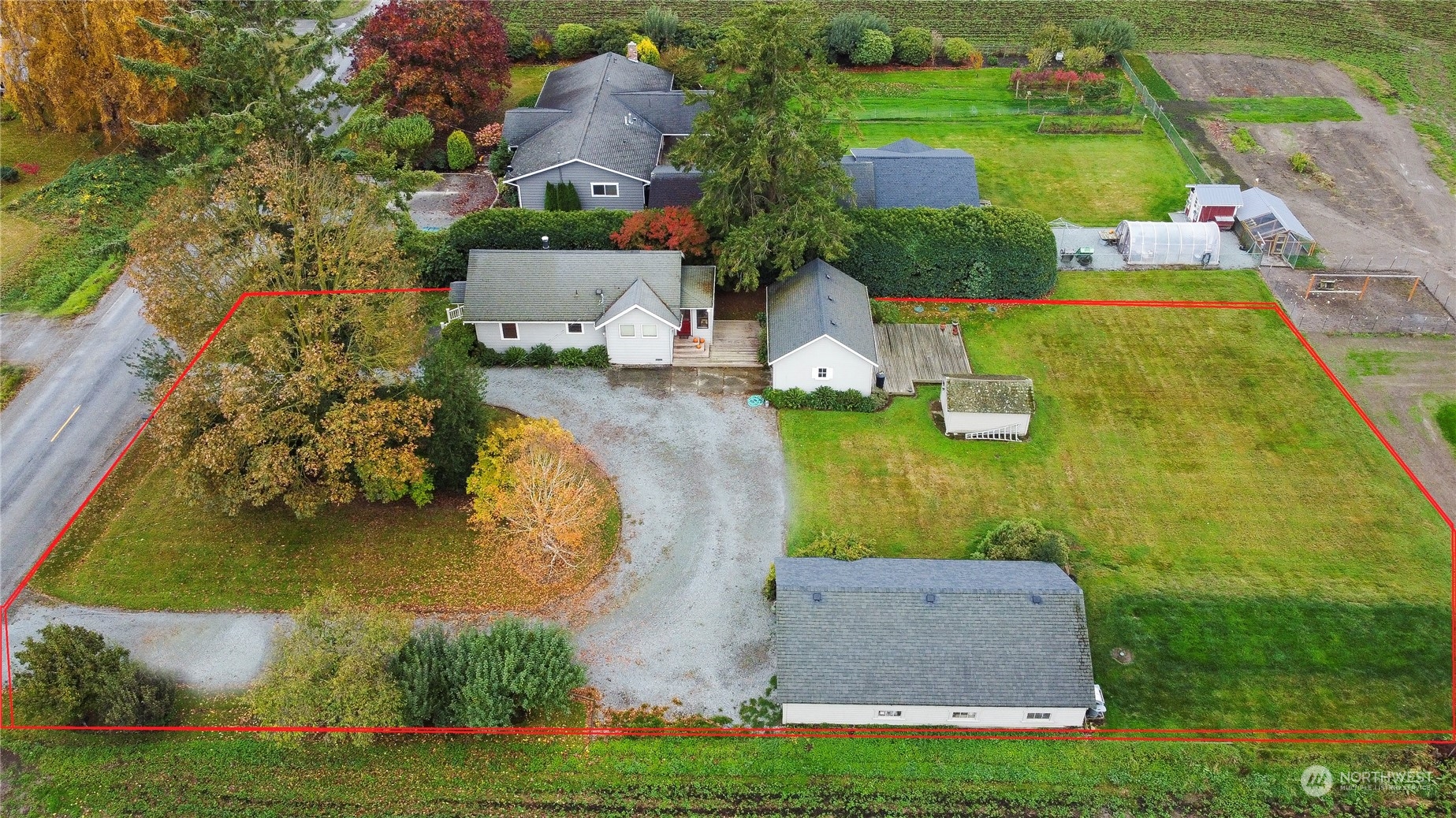 15916 Kamb Road Mount Vernon, WA 98273 - Photo 3 of 29 an aerial view of a house with a garden
