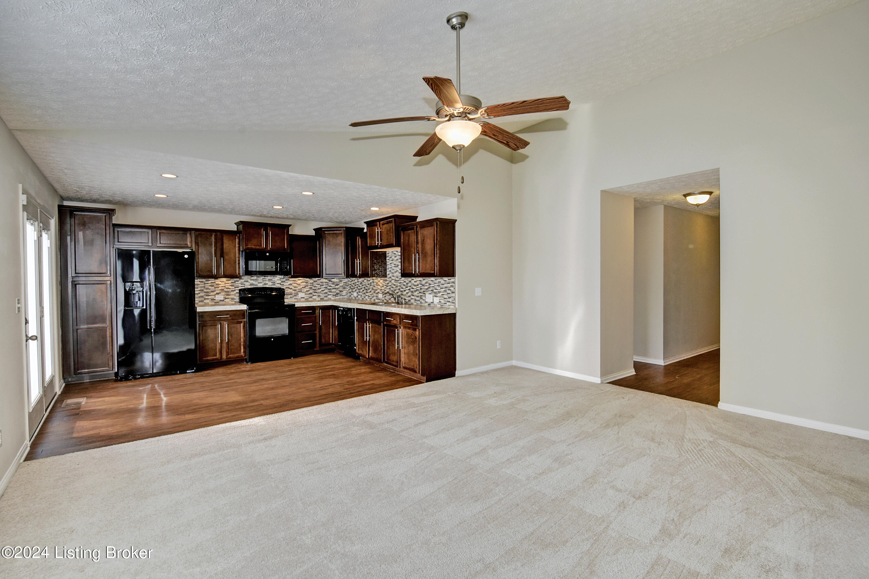 Family Rm is Vaulted & has a Ceiling Fan