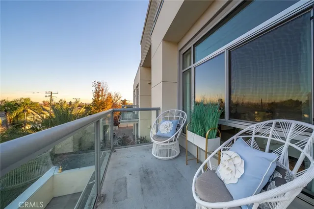 a view of city from balcony