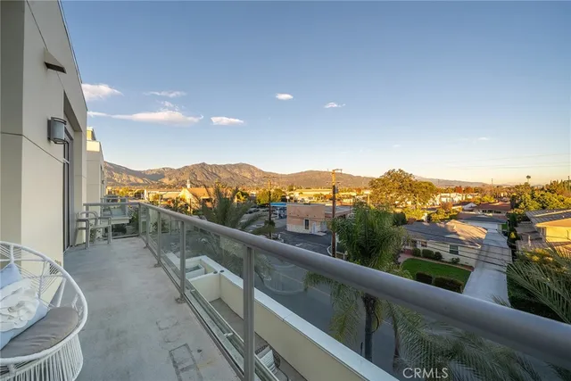 a view of city and mountain