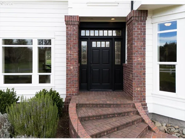 a front view of a house