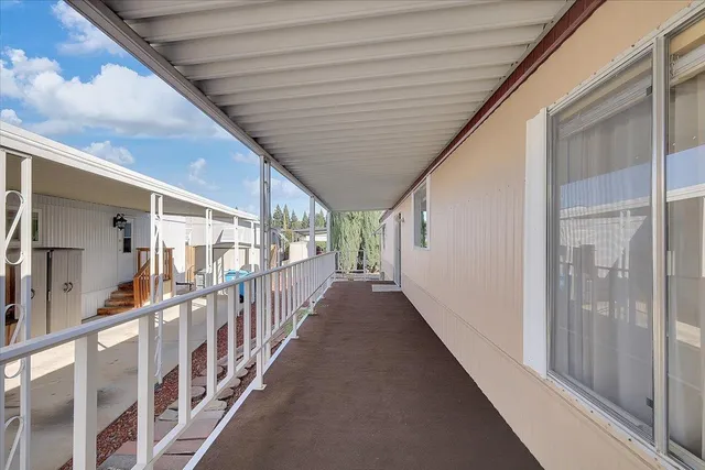 a view of road and tree