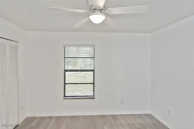 an empty room with a window