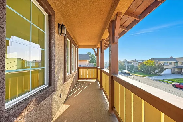 a view of balcony with a ocean view