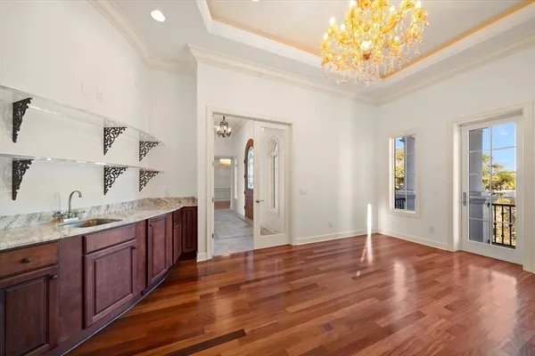 a view of city from a balcony