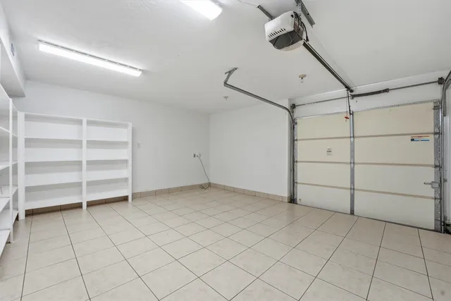 a view of a room and racks on the wall